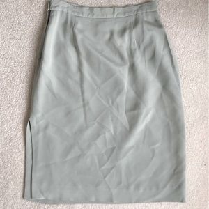 Vintage light teal pencil skirt